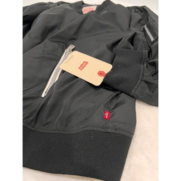 New Levi's Plus Size 4X Bomber Jacket Black - Picture 10 of 15